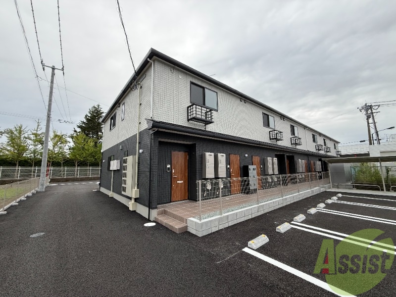 建物外観　宮城県名取市田高字沢目「Ｃａｌｄａ　ｆａｍｉｇｌｉａ　Ａ棟」