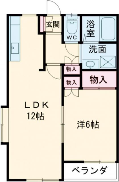 ライフ親松の間取り写真