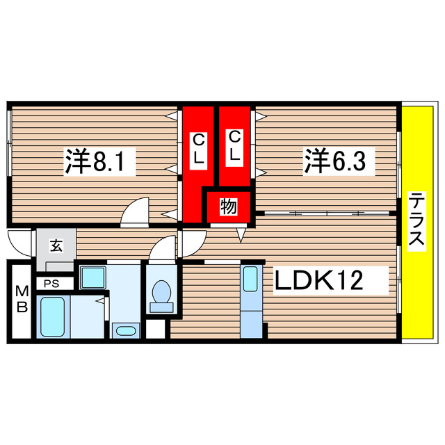 阪急京都線 茨木市駅 バス乗車時間：10分 最寄りバス停で下車 徒歩4分 2階建 築21年の間取り写真