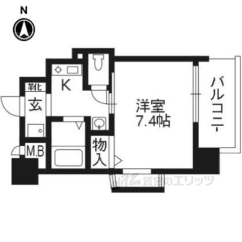 エステムコート京都烏丸3ジャパニズムの間取り写真