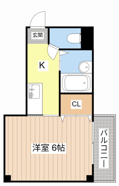 近江鉄道本線 八日市駅 徒歩2分 5階建 築26年の間取り写真