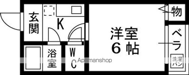 ＪＲ片町線 鴫野駅 徒歩9分 6階建 築30年の間取り写真