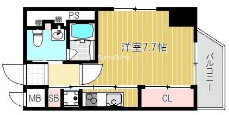 アクエルド新町の間取り写真