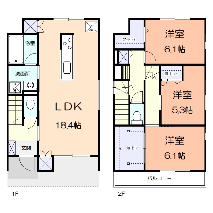 片倉戸建の間取り写真