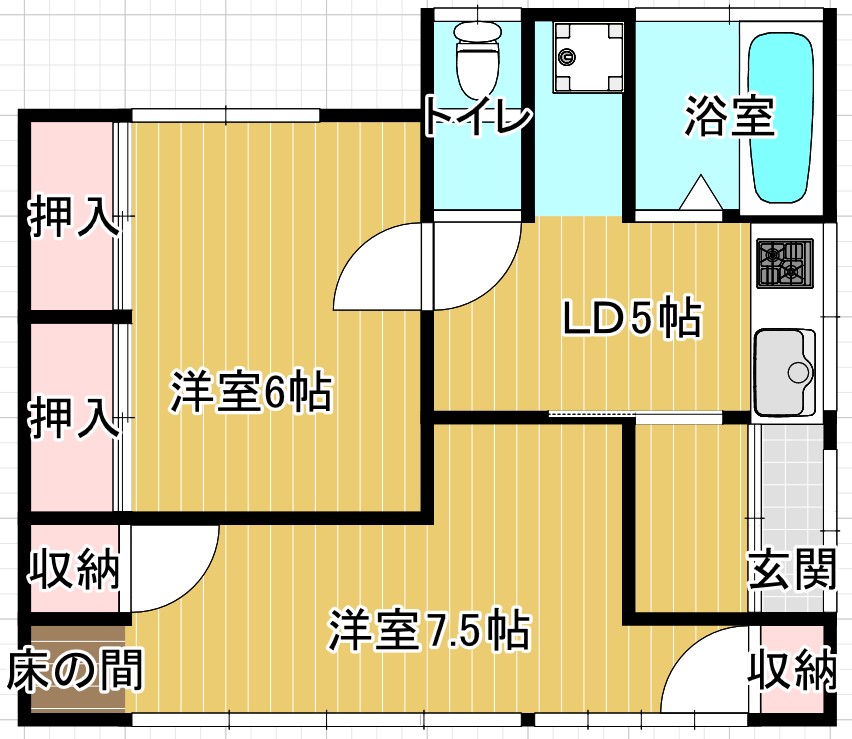 関川戸建ての間取り写真