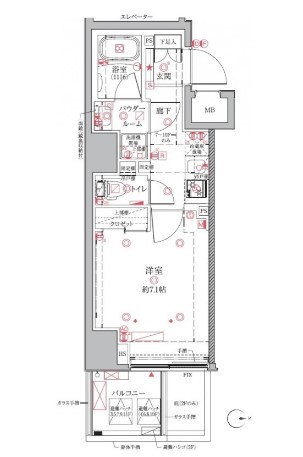 東京メトロ銀座線 田原町駅 徒歩5分 11階建 築3年の間取り写真