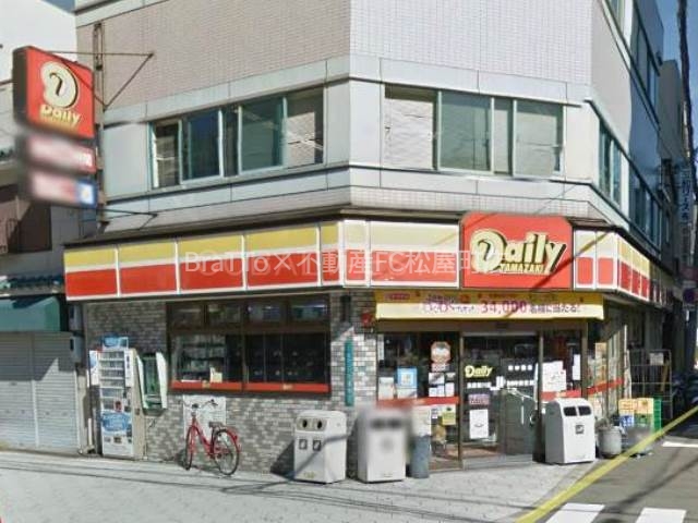 コンビニ　デイリーヤマザキ浪速桜川岡本酒販店（コンビニ）まで158m