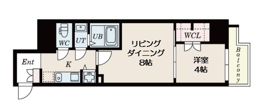ドゥーエ南堀江の間取り写真