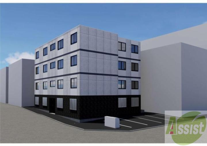建物外観　外観予想パース　札幌市白石区「Ｎｏｂｌｅ　Ｖｉｓｔａ　南郷」