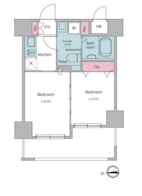 台東区上野のマンションの間取り