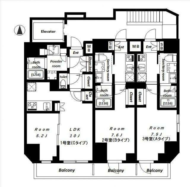 千代田区九段北のマンションの間取り