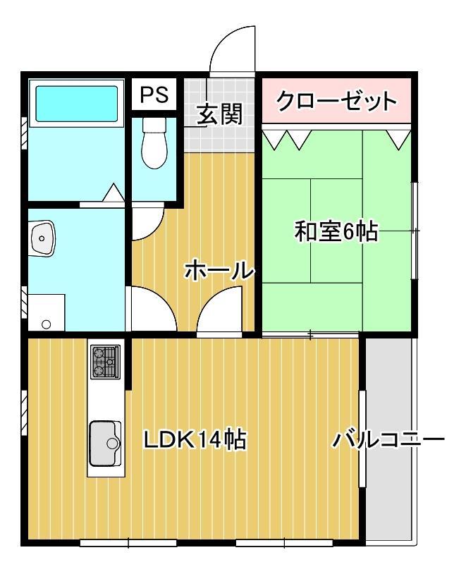 鹿児島市光山のマンションの間取り