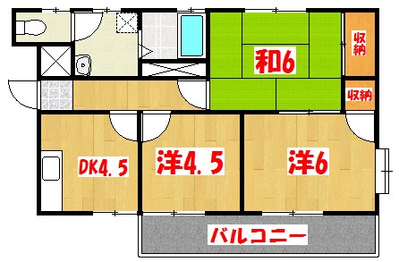 ライフインビレッジ6の間取り