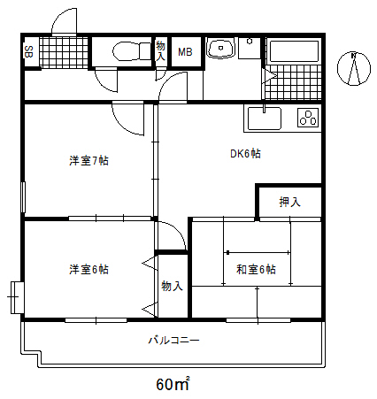 ハイム屋敷本の間取り