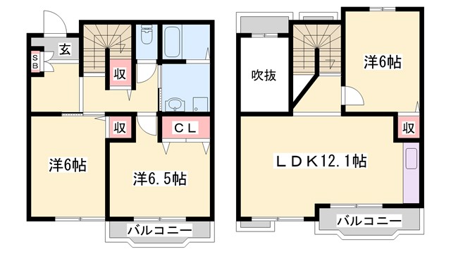 クール・ヴィヴァーチェAの間取り