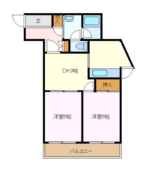 横浜市金沢区谷津町のマンションの間取り