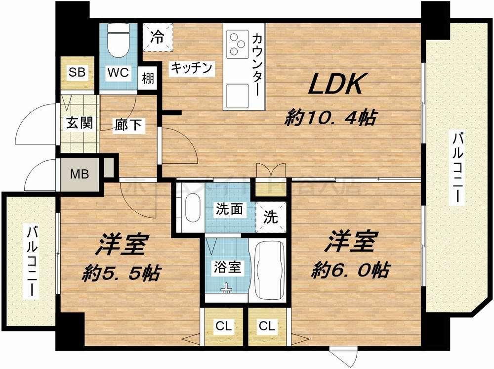 プレサンス天満橋アンジェの間取り