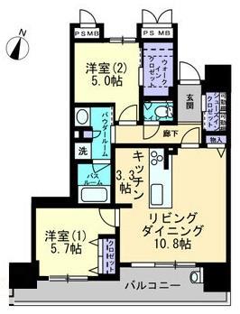 アルファゲートタワー福山駅前の間取り