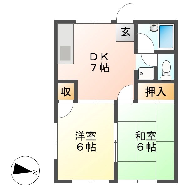 オータム苗木Ｃの間取り