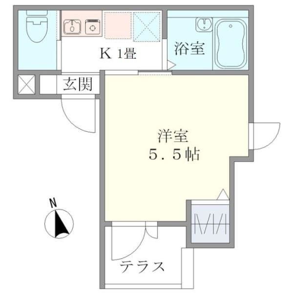 足立区千住仲町のアパートの間取り