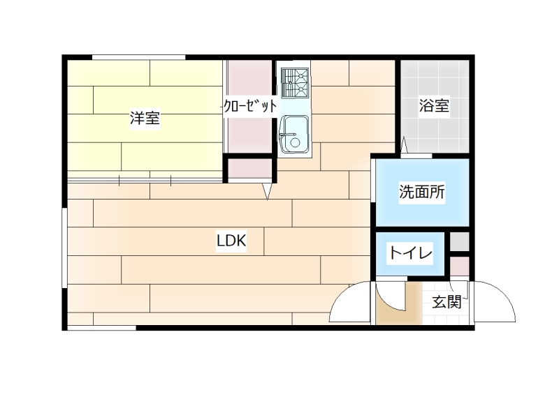 江別市野幌町のマンションの間取り