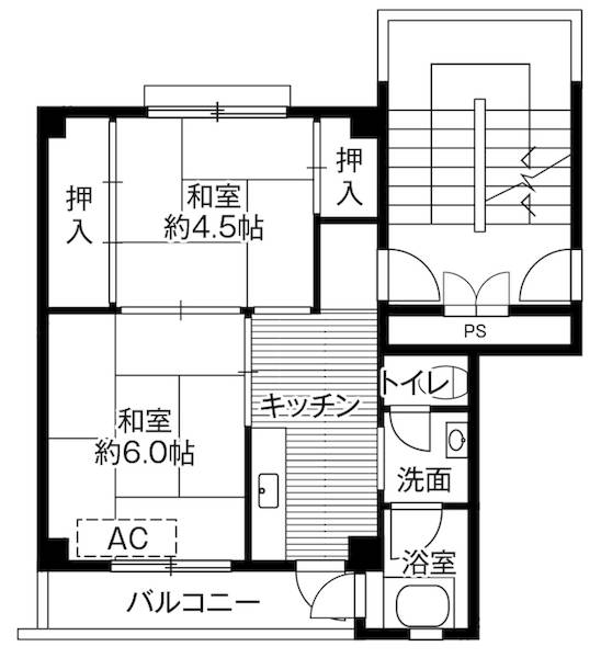 ビレッジハウス笠神1号棟の間取り