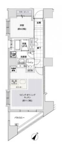 レックス日本橋水天宮プレミアタワーの間取り