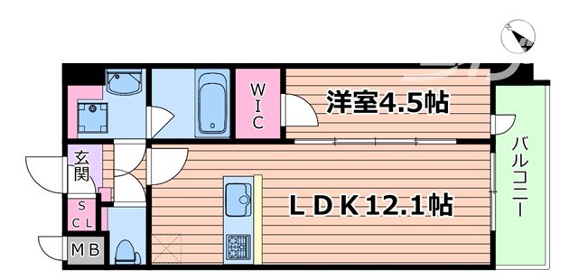 スプランディット新大阪VIIの間取り