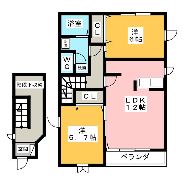 ベルフレーシュ　Ｂの間取り