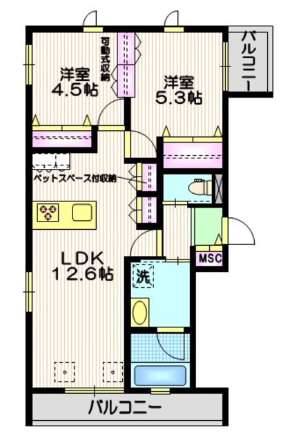 豊島区東池袋のマンションの間取り