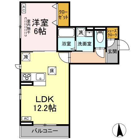 ＤーＲＯＯＭルント連坊　IIの間取り