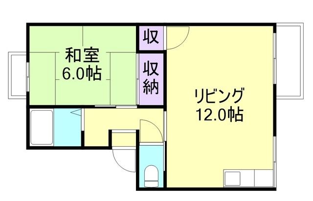 和歌山市直川のアパートの間取り