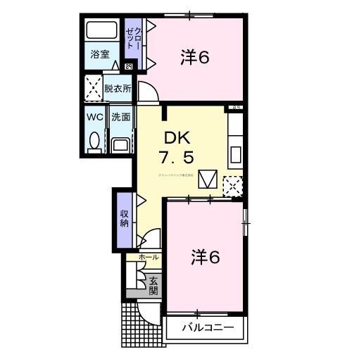 加須市礼羽のアパートの間取り