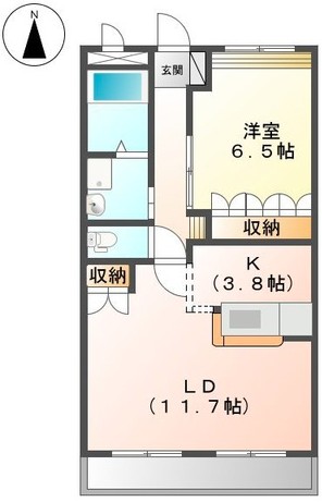 ミロワール赤坪の間取り