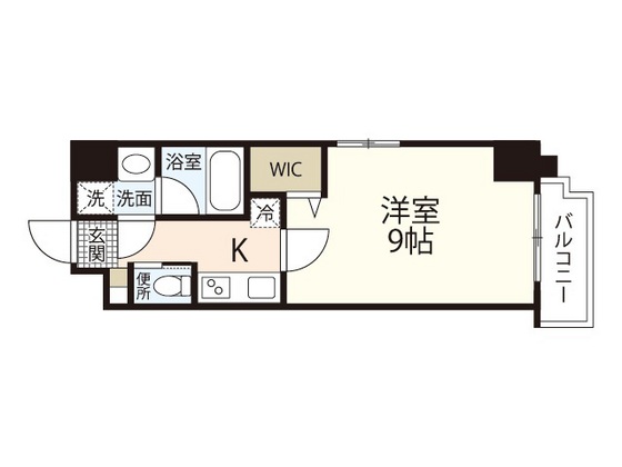 岡山市北区中山下のマンションの間取り