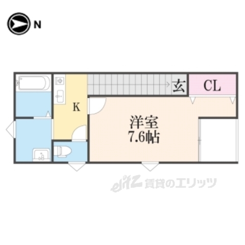 湖南市岩根のアパートの間取り