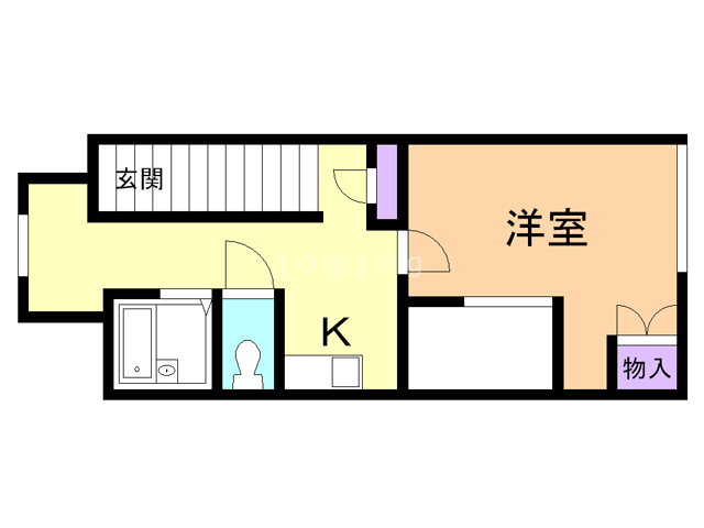 苫小牧市双葉町のアパートの間取り