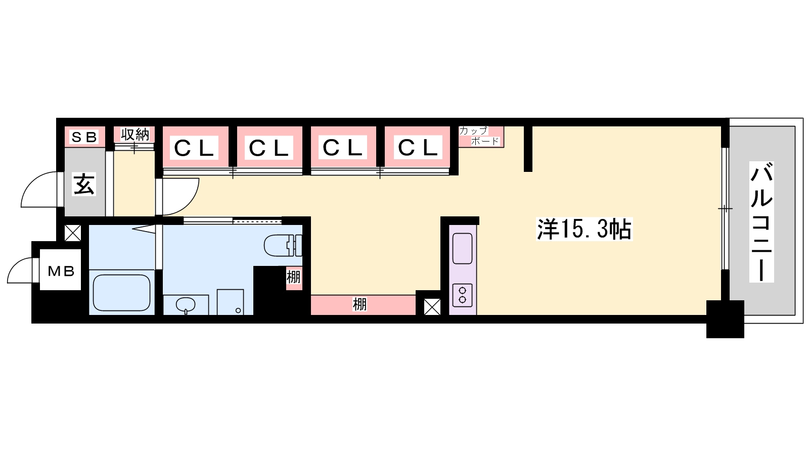 キャッスルコート西新町の間取り