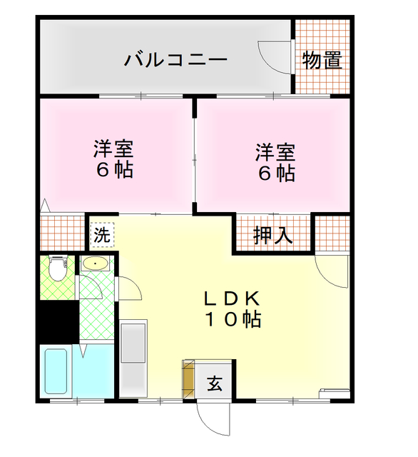 沼津市千本西町のマンションの間取り