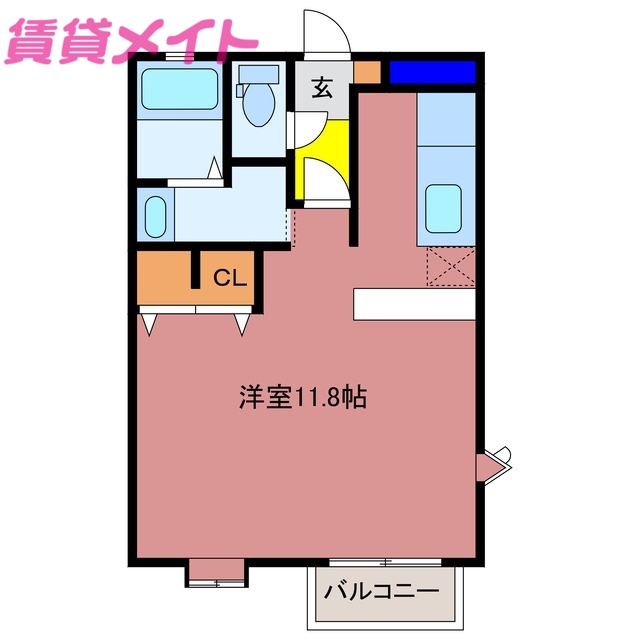 鈴鹿市西条のマンションの間取り