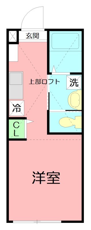 【小田原市国府津のアパートの間取り】