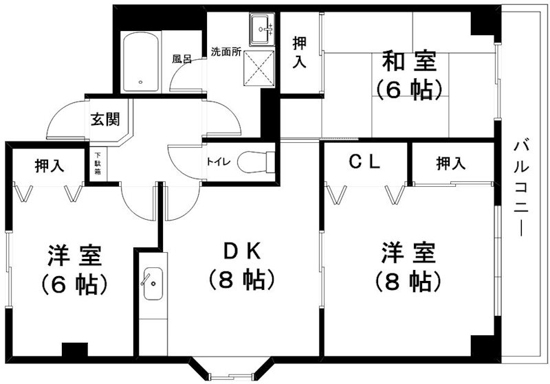 西谷第5ハイツの間取り