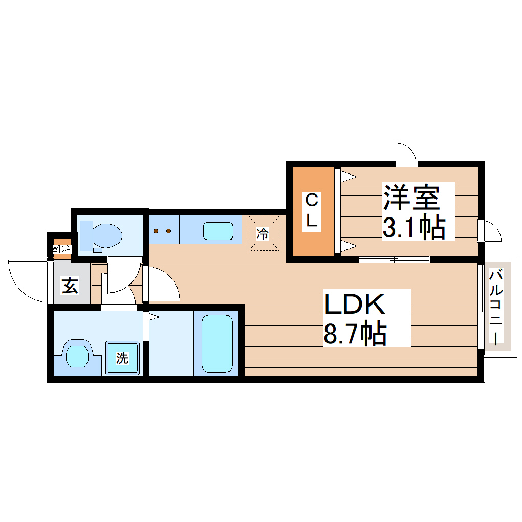 フルール Cの間取り