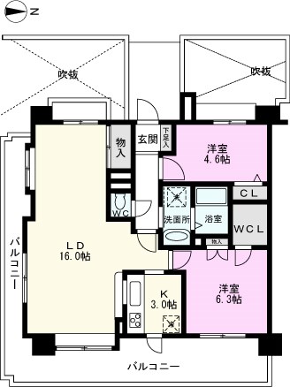 ガーデンシティ東浦和の間取り