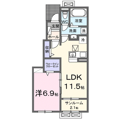 リバーサイド　ＷＥＳＴIIの間取り