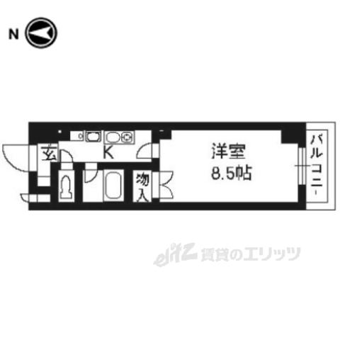 京都市下京区上平野町のマンションの間取り