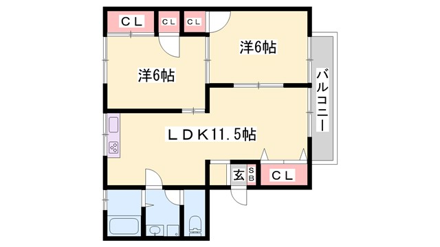 シャトルSK A棟の間取り