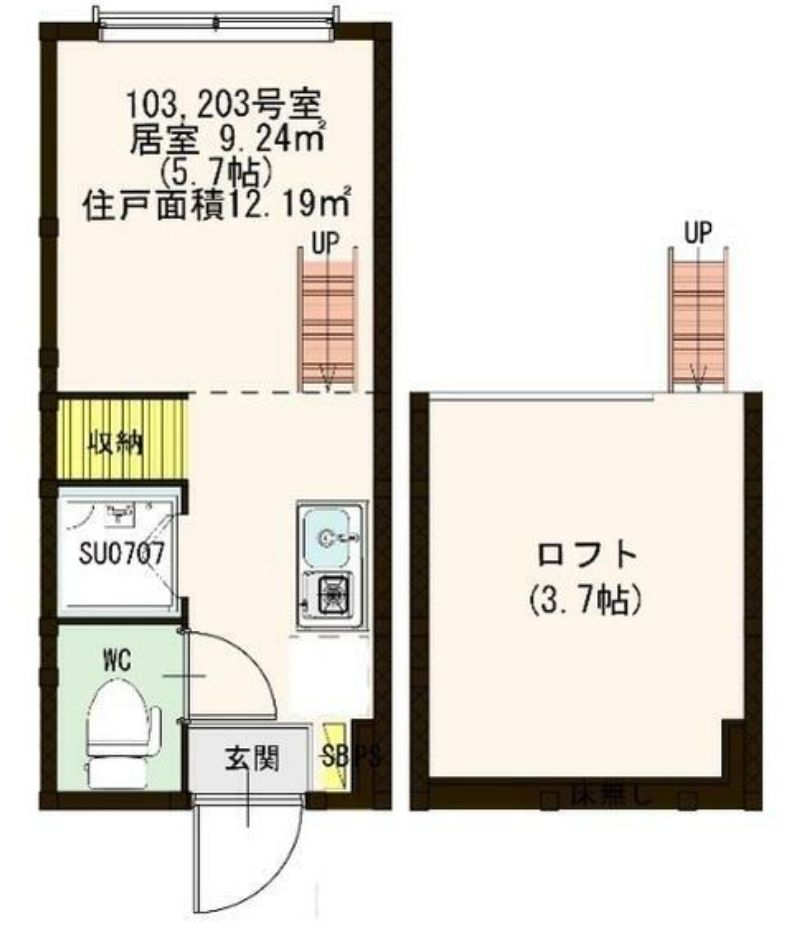 Storia高田馬場の間取り