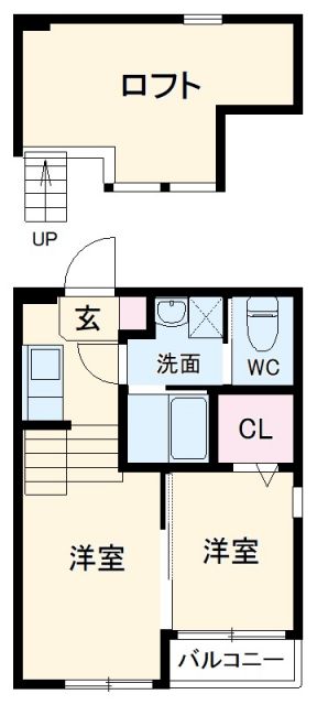 名古屋市中村区高道町のアパートの間取り