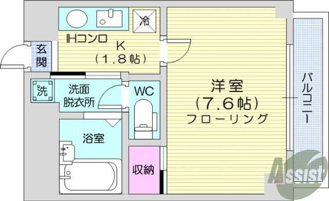 多賀城市東田中のマンションの間取り